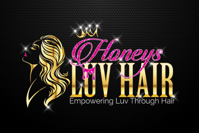 I will do feminine beauty salon, eyelashes, hair extension, glitter logo