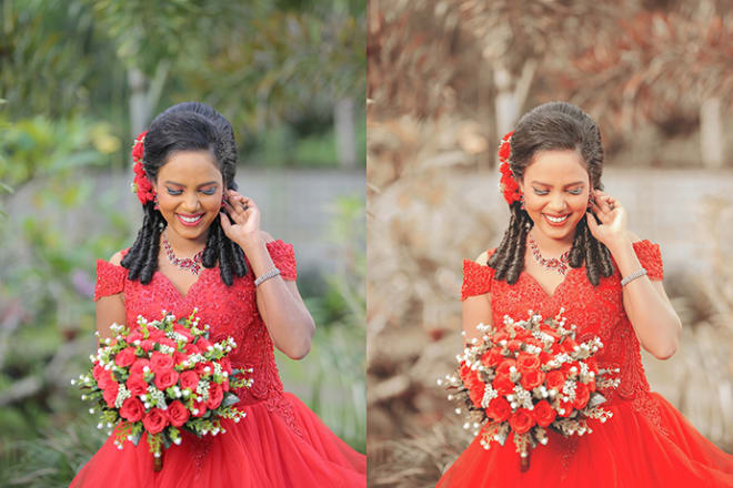 I will do high end photo retouching, color grading