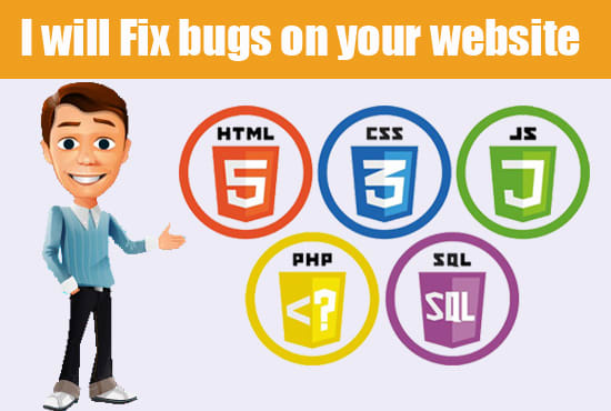 I will do HTML css bootstrap javascript jquery php mysqli bug fixes