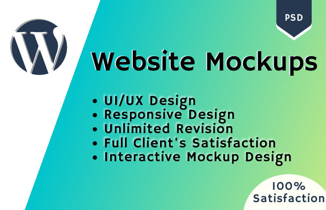 I will do innovative website design or wordpress website mockup