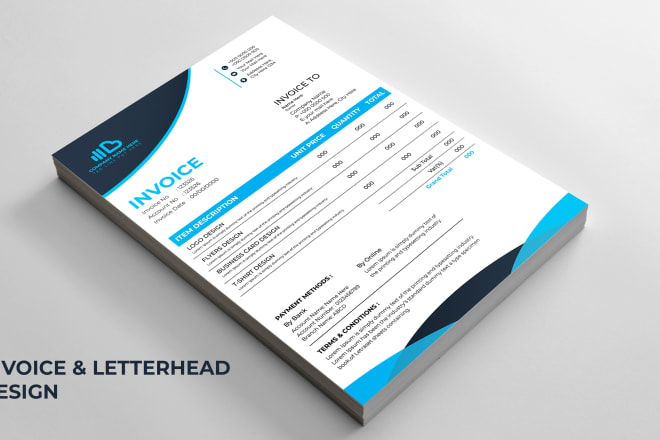 I will do invoice design, letterhead template for your company