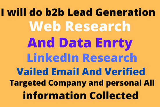 I will do lead generation web research data entry pro