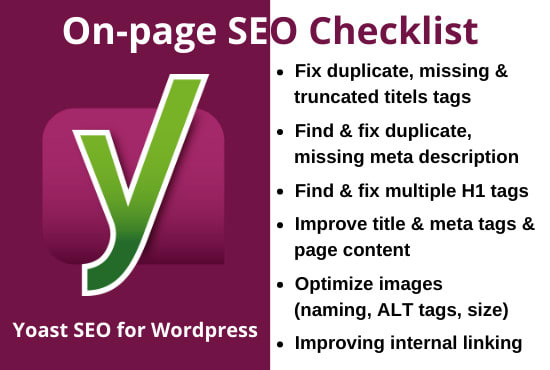 I will do on page SEO optimization using yoast for wordpress websites