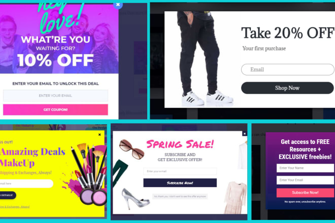 I will do popup form, elementor, opt in popup, mailchimp