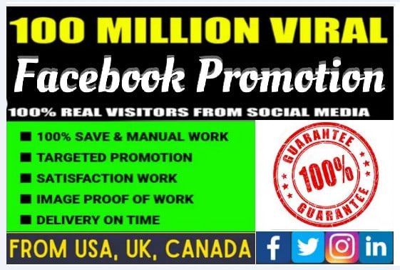 I will do promote your product, business, or facebook page in USA