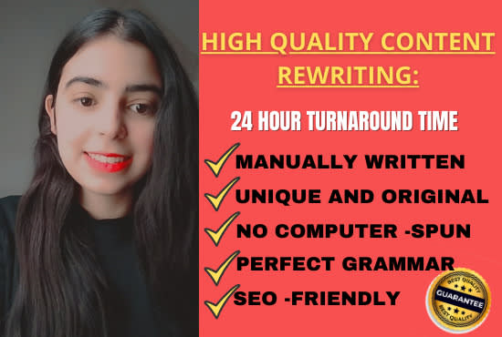 I will do SEO content rewriting or article rewriting