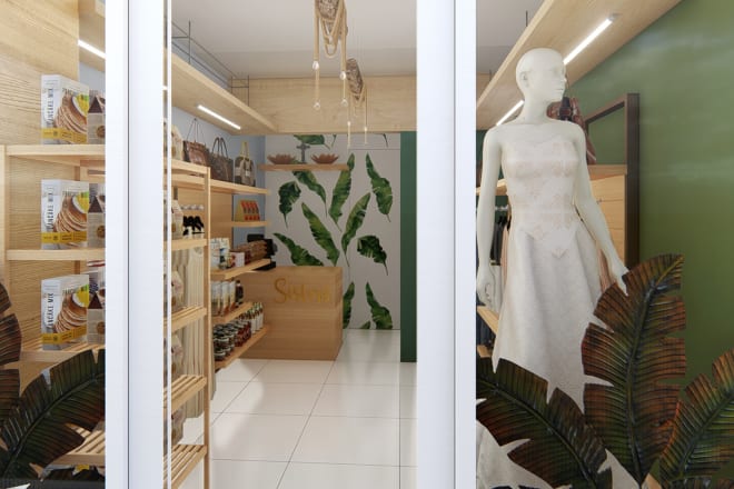 I will do store, shop or retail, commercial interior design