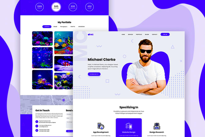 I will do website design and photoshop psd template website