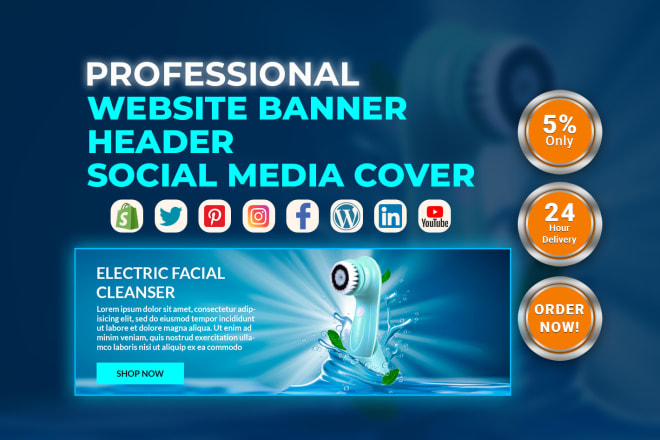 I will do website header or website banner professionally