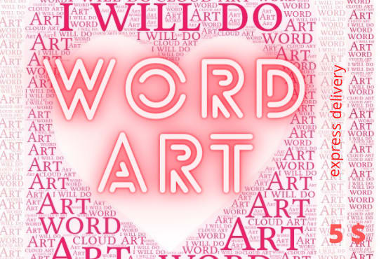I will do word art, cloud art, shapes