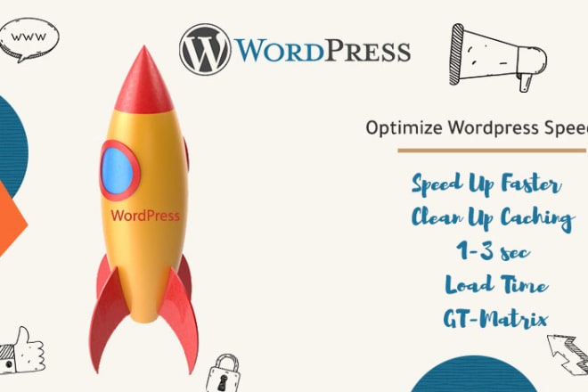 I will do wp rocket gtmetrix speed optimization website speed wordpress speed optimize