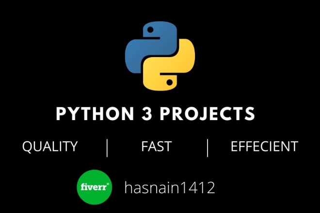 I will do your python 3 projects and web automation using selenium