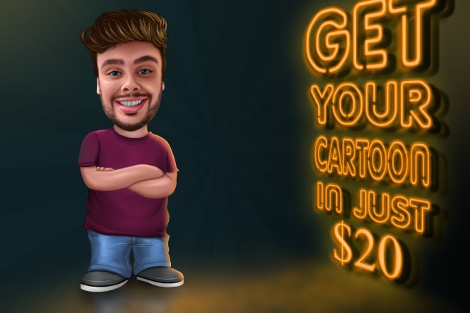 I will draw 3d cartoon portrait in 24 hours