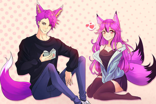 I will draw a high quality character in anime style and more