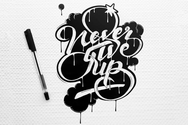 I will draw a unique custom handmade typography logo