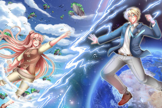 I will draw amazing manga style illustrations