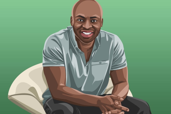 I will draw cartoon vector portrait with your face