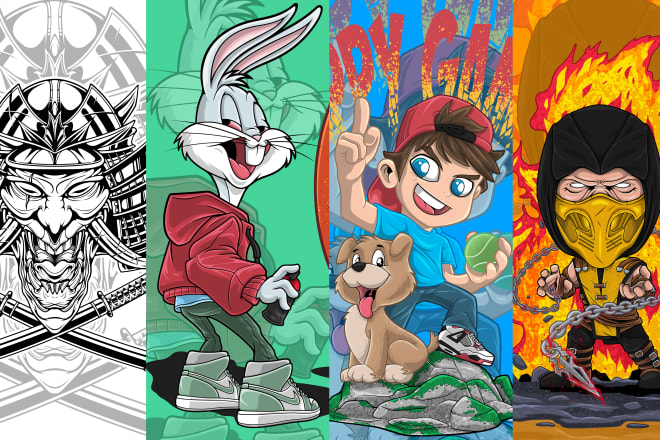 I will draw custom cartoon illustration in my style