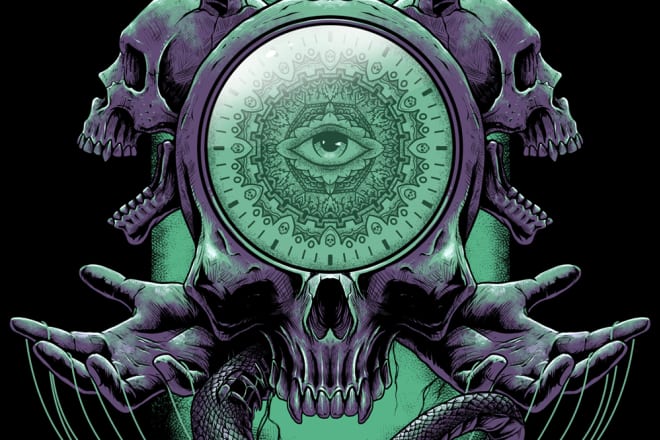 I will draw detailed dark art horror illustration