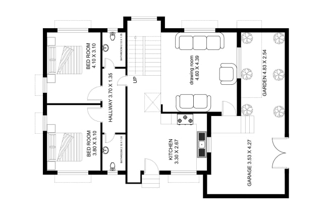 I will draw floor plans,elevations, site plans section drawings