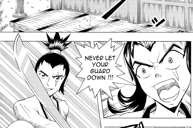 I will draw manga pages of your projects