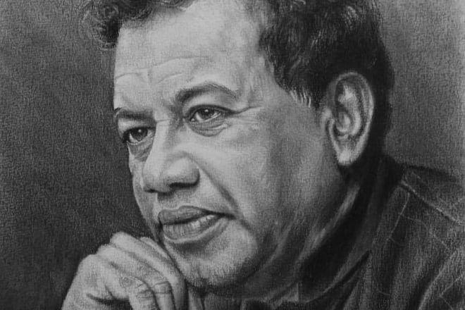 I will draw realistic pencil sketch portrait from a photo