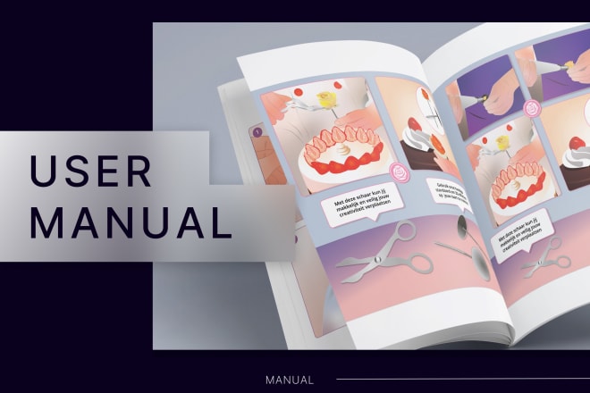 I will draw step by step illustrations for your user manual