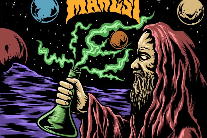 I will draw stoner rock, heavy metal, psychedelic art