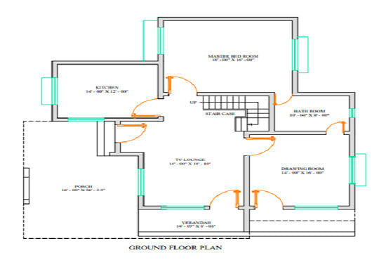 I will draw the architectural drawing in autocad