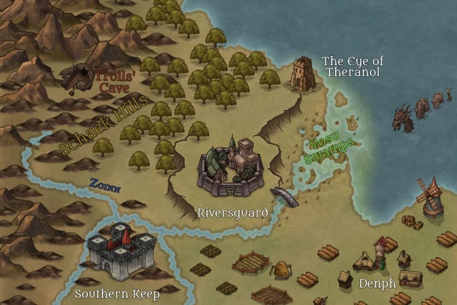 I will draw the inkarnate fantasy map you wish