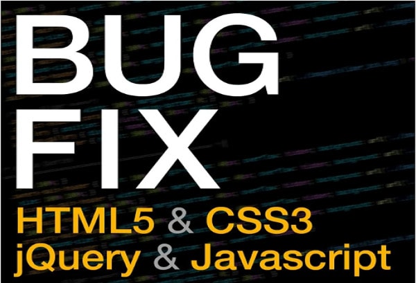 I will fix any html css javascript bug