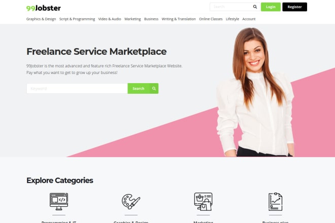 I will freelance marketplace freelance website like fiverr job search website