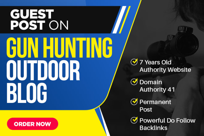 I will guest post on my gun hunting outdoor blog