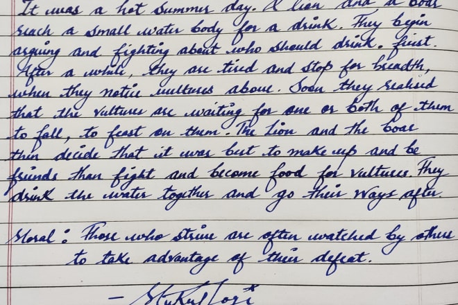 I will handwrite your notes letters with my neat handwriting