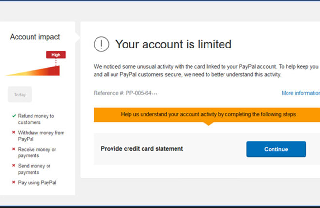 I will help reslove your limited paypal low price