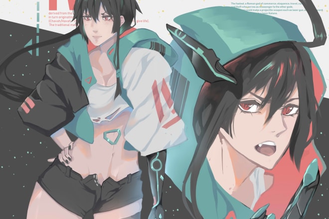 I will illustrate your character in anime style