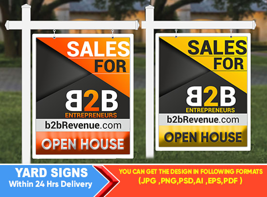 I will make professional real estate yard sign design 5 hrs