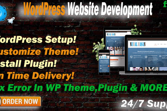 I will make professional wordpress website and fix all kind of error