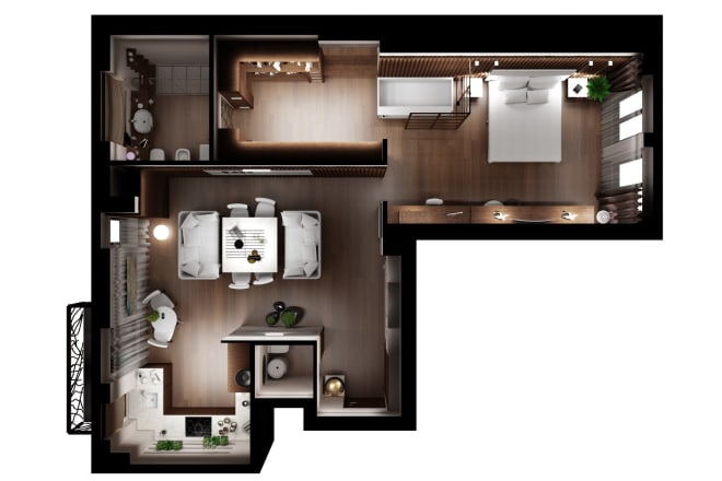 I will make realistic rendering of any of your home spaces