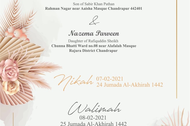 I will make ur invitation card