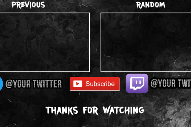 I will make you a youtube outro screen