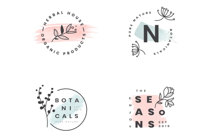 I will make you unique boho watercolor logo