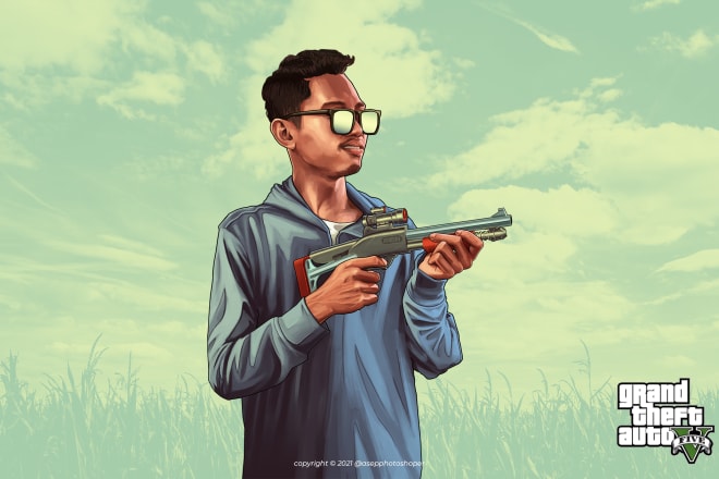 I will make your gta v character illustration