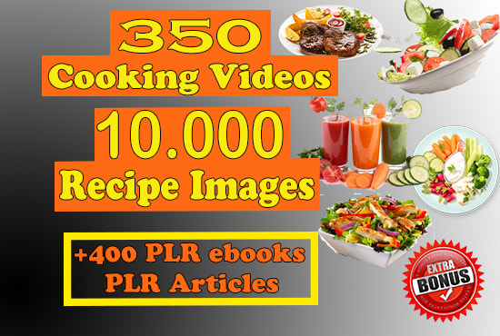 I will offer 350 cooking videos with your logo