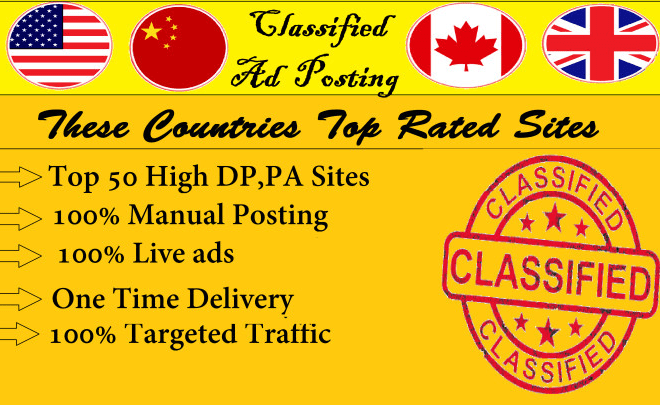 I will place your ads on top classified ad posting sites