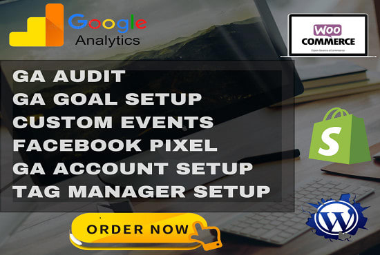 I will professionally setup fb pixel, google analytics, tag manager