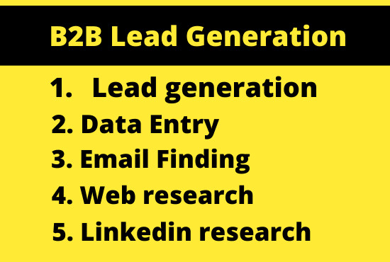 I will provide b2b lead generation for any industry