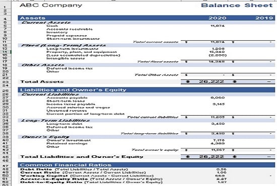 I will provide financial statements, ratio analysis and accounting