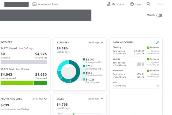 I will provide quickbooks online accounting and bookkeeping service