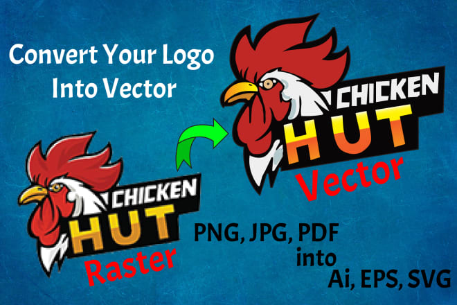 I will redraw and vectorise artwork or logo for tshirts, products for 2 to 12 hours